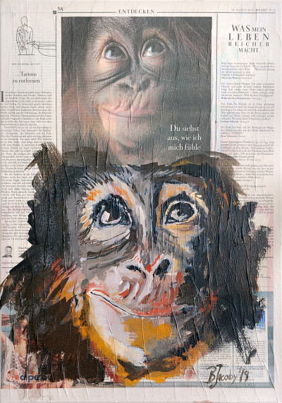 Affe mit guter Laune